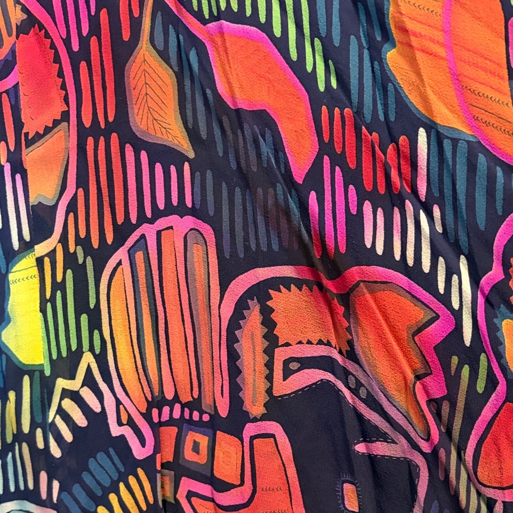 Vintage Designer Bob Mackie Collection II 100% Silk Multicolored Maxi Skirt - Picture 12 of 12